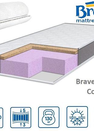 Матрас brave foam cocos 12см 180*200 вакуумная скрутка!