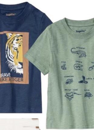 Набір 2 шт бавовняна футболка на хлопчика lupilu 98/104