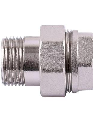 Сгон-американка прямой professional 3/4″ никель qp160