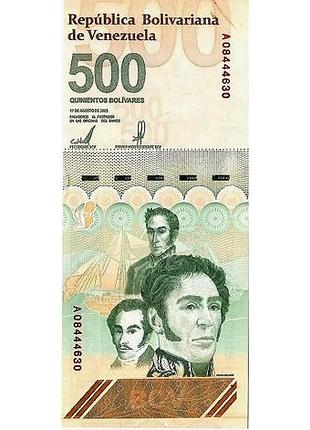 Венесуела 500 болівар 2023 рік банкноти світу unc