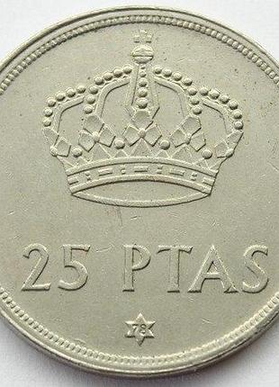 Іспанія 25 песет 1975 рік монети світу