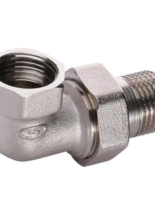 Сгон-американка угловой solomon 1/2″ никель 1600