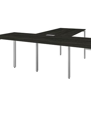 Офисный стол руководителя loft details kmb180 серый каркас 180см * 70см, морское дерево, 36