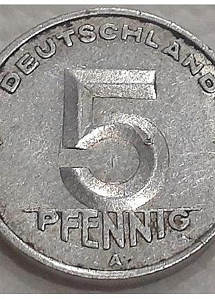 Німеччина 5 пфенігів 1950 рік монети світу