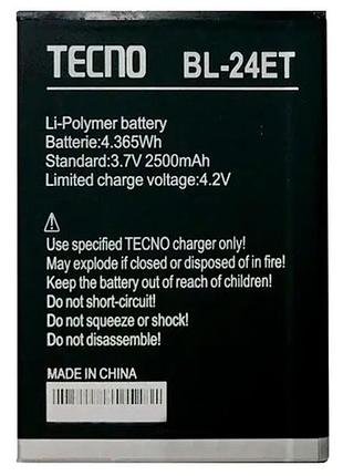 Акб tecno pop 2f (b1f) (bl-24et) (оригінал 100%, тех. упаковка)
