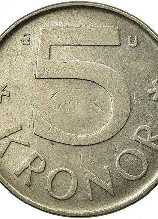 Швеція 5 крон 1983 рік монети світу