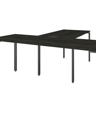 Офисный стол руководителя loft details kmb180 черный каркас 180см * 70см, морское дерево, 18