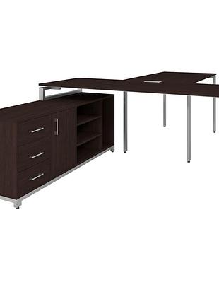 Офисный стол руководителя loft details fb180 серый каркас 200см * 70см, венге магія, 36