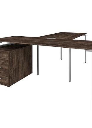 Офисный стол руководителя loft details lb180 серый каркас 200см * 70см, венге винтаж, 36