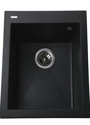 Гранитная мойка globus lux lama черный 410х500мм-а0002
