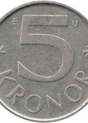 Швеція 5 крон 1982 рік монети світу