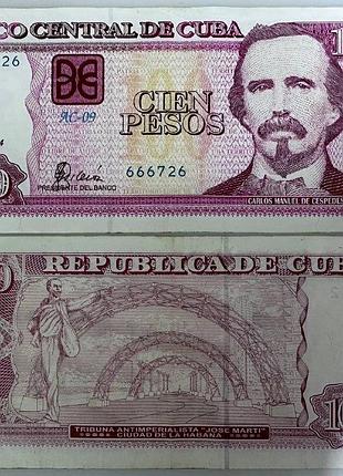 100 песо 2004 год банкнота куба северная америка