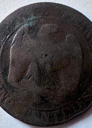 Франція 5 сантимів 1861 рік монети світу