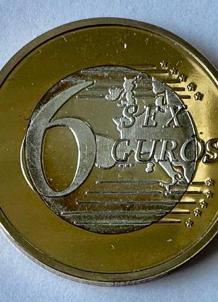 Сувенірний жетон 6 євро sex euro монети світу
