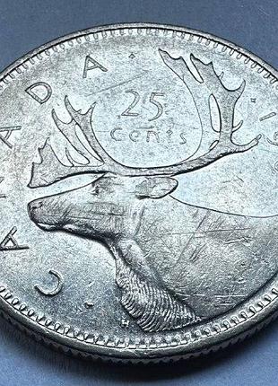 Канада 25 центов 1981 год монеты мира