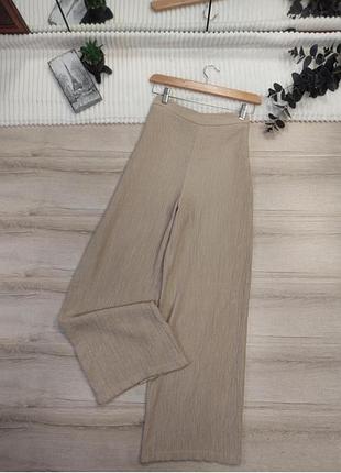 Широкие жатые брюки zara p l