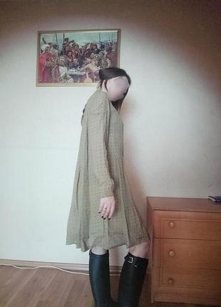 Платье из шелка и вискозы