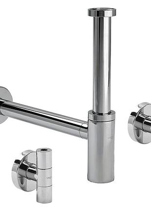 Сифон в комплекте eleganta set viega 1 1/4″ металл. хром 492489 (57884)