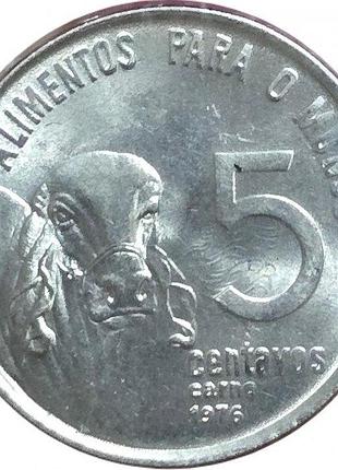 Бразилия фао - зебу 5 сентаво 1976 монеты мира