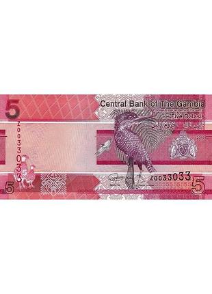 Гамбія 5 даласі 2019 рік банкноти світу unc
