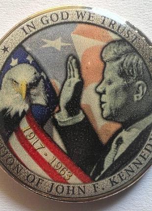 Сша кеннеди (эмаль) 1 доллар 1974 год. монеты мира