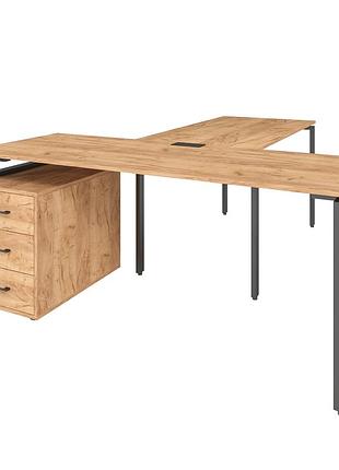 Офисный стол руководителя loft details lmb180 черный каркас 180см * 70см, дуб крафт золотой, 36