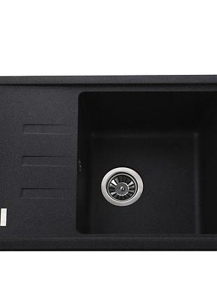 Гранитная мойка globus lux mono графит 620х435мм-а0001