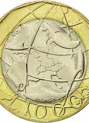 Италия европейский союз 1000 лир 1997 монеты мира