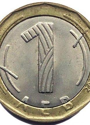 Болгария 1 лев 2002 год монеты мира