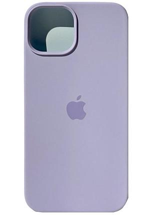 Silicone case for iphone 15 pro ( 5) lilac (закритий низ)