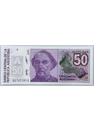 50 австралий банкнота аргентина южная америка unc