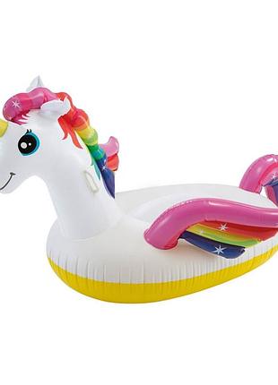 Детский надувной плотик единорог 57561, 201х140х97 см