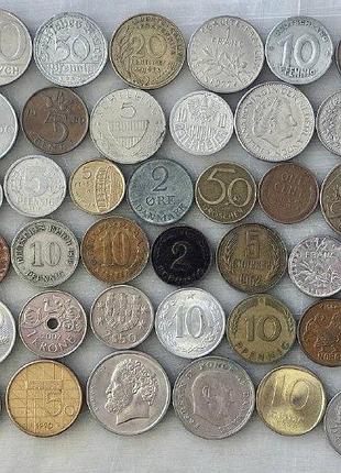Монети світу набір 50 штук