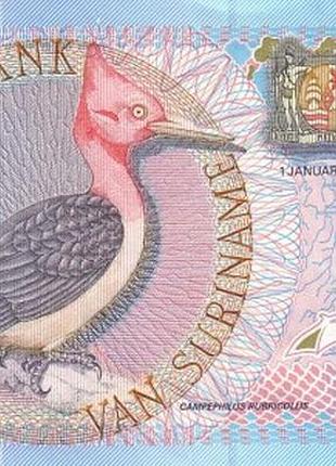 Суринам 5 гульденов 2000 год банкноты мира unc