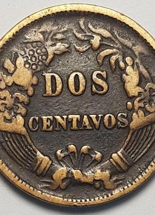 Перу 2 сентаво 1878 год. монеты мира