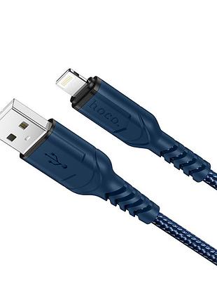 Usb кабель hoco x59 lightning 2.4a 1m blue