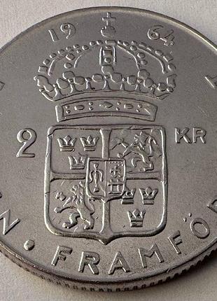 Швеція 1 крона 1964 рік 14 грам срібло 400 монети світу