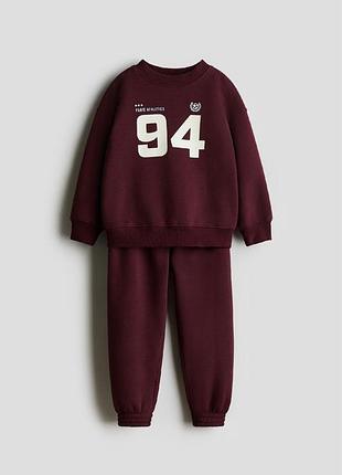 Детский теплый спортивный костюм (свитшот + штаны) для мальчика h&amp;m (104 см)