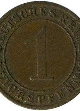 Німеччина мітка монетного двору "f" - штутгарт 1 рейхспфеніг 1936 рік монети світу