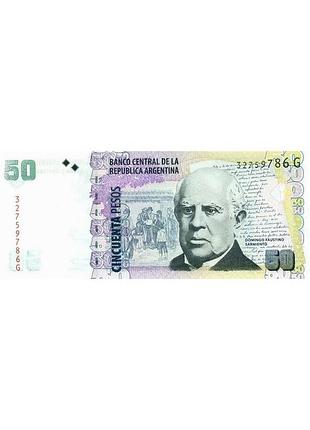 Аргентина 50 песо 2011-2013 гг. банкноты мира unc