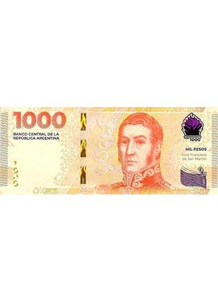 Аргентина 1000 песо 2023 год банкноты мира unc