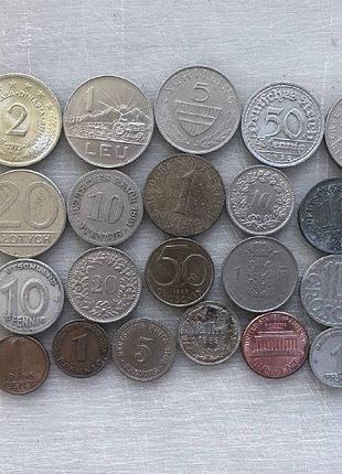 Монеты мира набор 30 штук