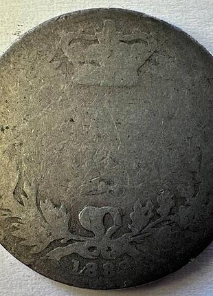 Велика британія 1883 рік 1 шилінг 5,66 грам срібло 925 монети світу дешевше лому