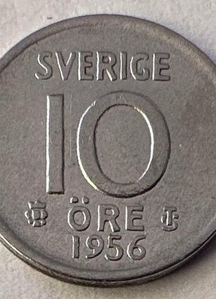 Швеція 1 ере 1956 рік 1,44 грам срібло 400 монети світу