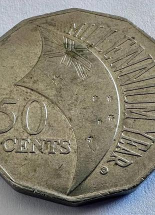Австралія 50 центів 2000 рік зміна тисячоліття - 2000 рік монети світу