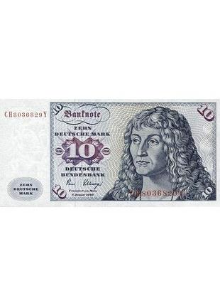 Германия 10 марок 1980 год банкноты мира