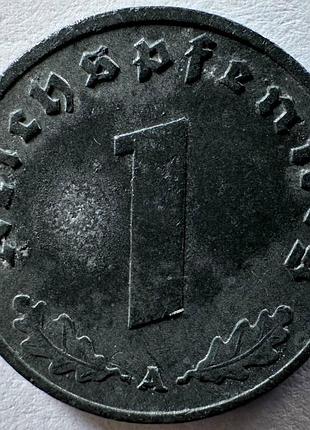 Германия - третий рейх 1 рейхспфениг метка монетного двора "а" - берлин 1941 монеты мира