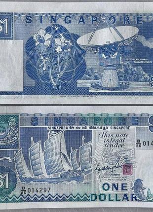 2 доллара 1998 год банкнота сингапур азия unc