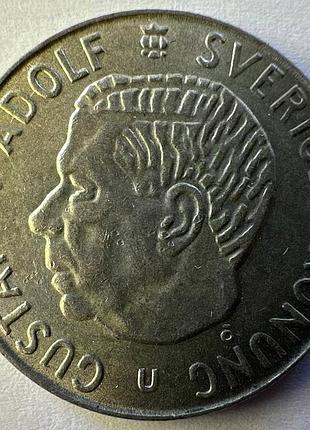 Швеція 1 крона 1964 рік 7 грам срібло 400 монети світу