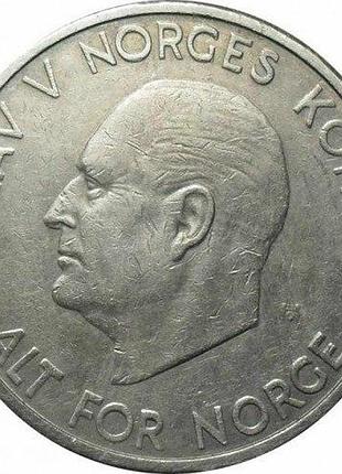 Норвегия 5 крон 1969 год. монеты мира